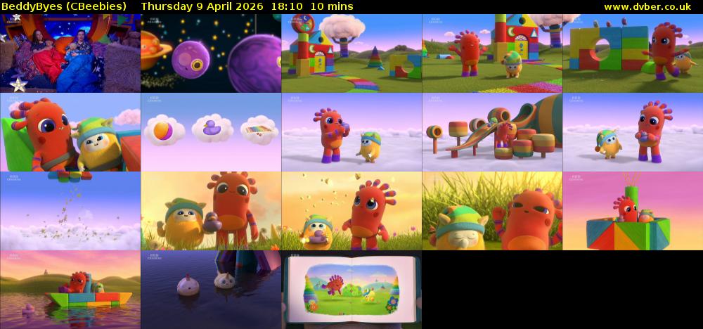 BeddyByes (CBeebies) Thursday 9 April 2026 18:10 - 18:20