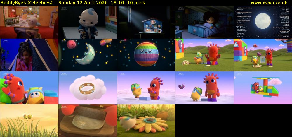 BeddyByes (CBeebies) Sunday 12 April 2026 18:10 - 18:20