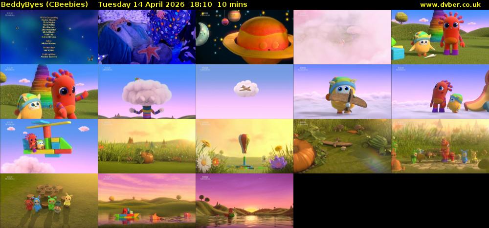 BeddyByes (CBeebies) Tuesday 14 April 2026 18:10 - 18:20
