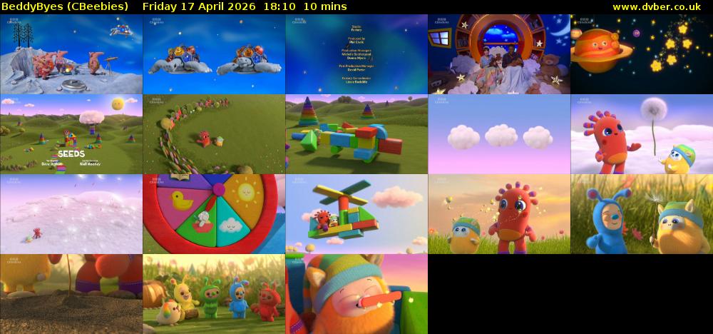 BeddyByes (CBeebies) Friday 17 April 2026 18:10 - 18:20