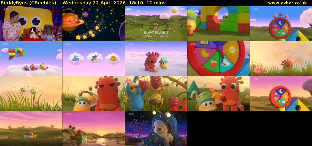 BeddyByes (CBeebies) Wednesday 22 April 2026 18:10 - 18:20