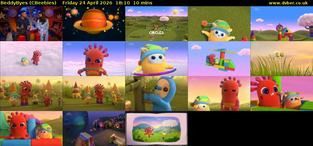 BeddyByes (CBeebies) Friday 24 April 2026 18:10 - 18:20