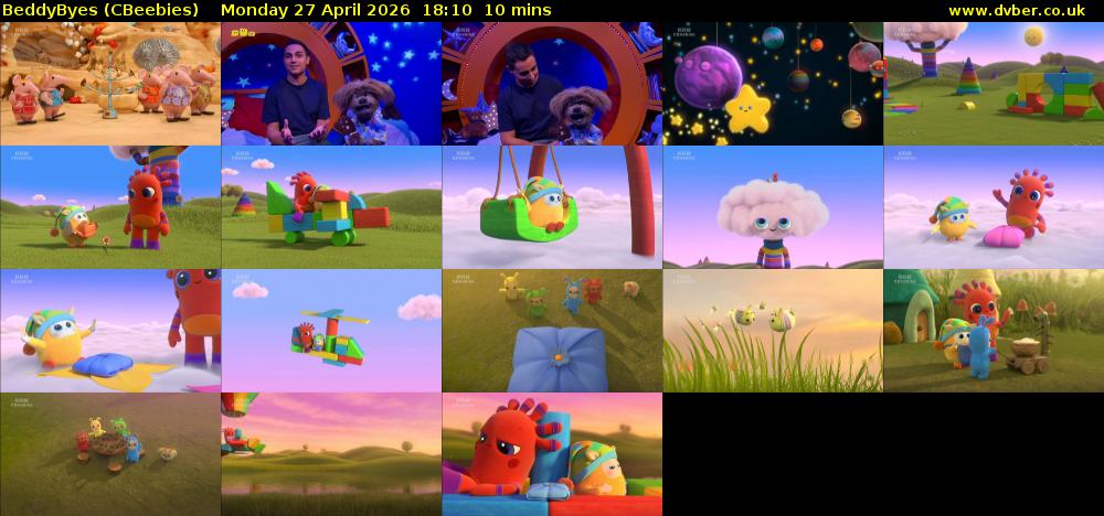 BeddyByes (CBeebies) Monday 27 April 2026 18:10 - 18:20