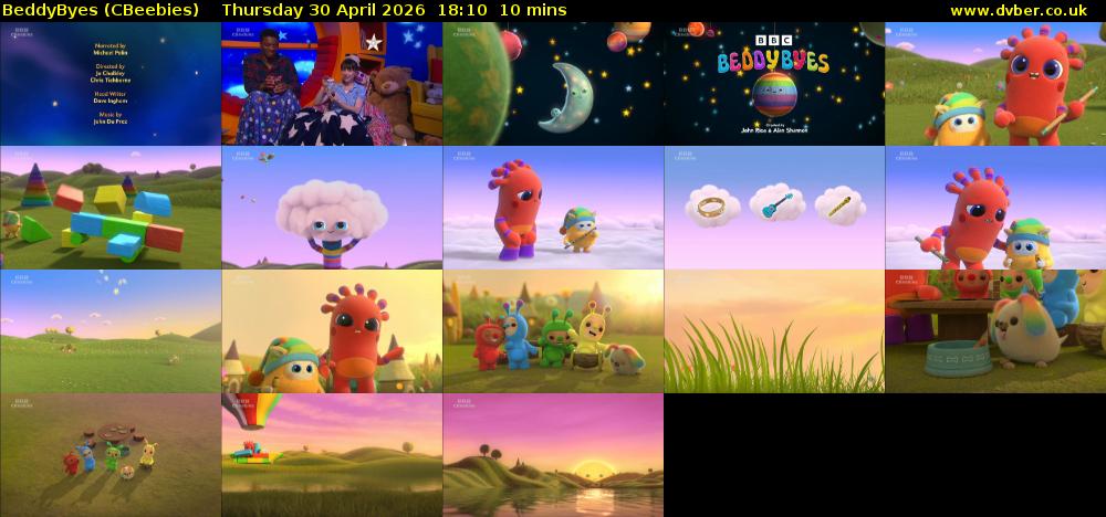 BeddyByes (CBeebies) Thursday 30 April 2026 18:10 - 18:20