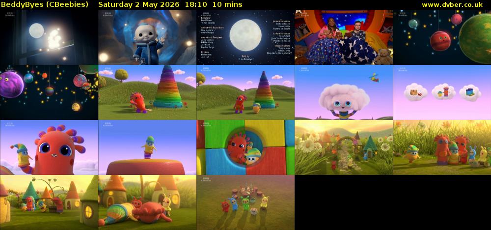 BeddyByes (CBeebies) Saturday 2 May 2026 18:10 - 18:20
