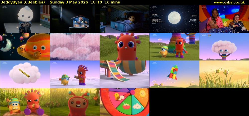 BeddyByes (CBeebies) Sunday 3 May 2026 18:10 - 18:20