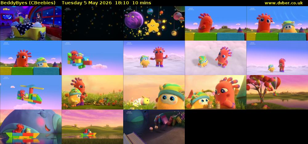 BeddyByes (CBeebies) Tuesday 5 May 2026 18:10 - 18:20
