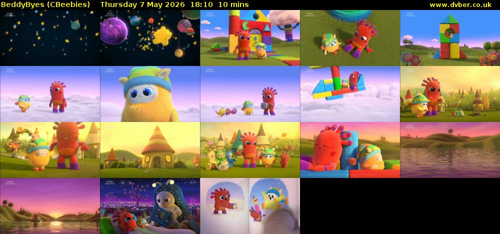 BeddyByes (CBeebies) Thursday 7 May 2026 18:10 - 18:20