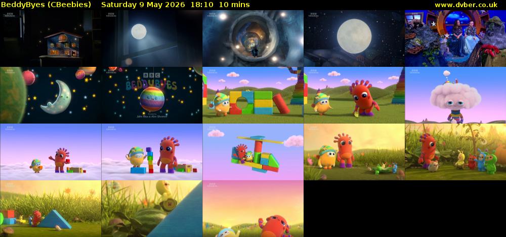 BeddyByes (CBeebies) Saturday 9 May 2026 18:10 - 18:20