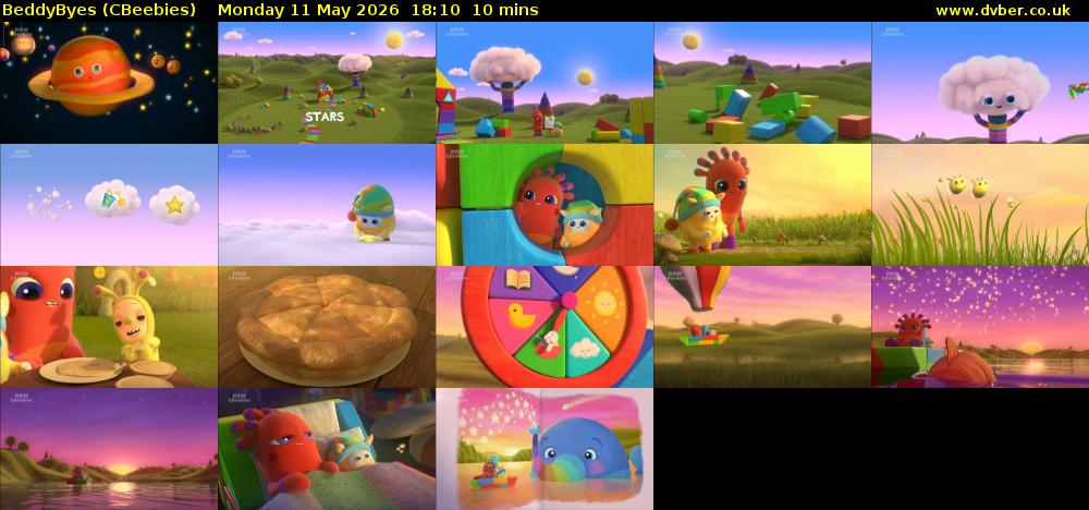 BeddyByes (CBeebies) Monday 11 May 2026 18:10 - 18:20