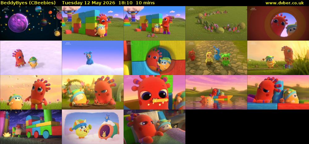 BeddyByes (CBeebies) Tuesday 12 May 2026 18:10 - 18:20