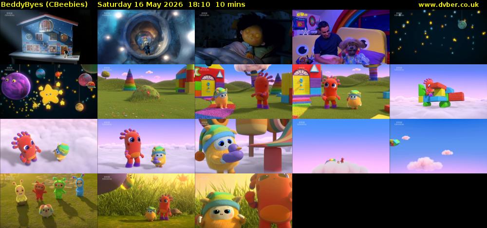 BeddyByes (CBeebies) Saturday 16 May 2026 18:10 - 18:20