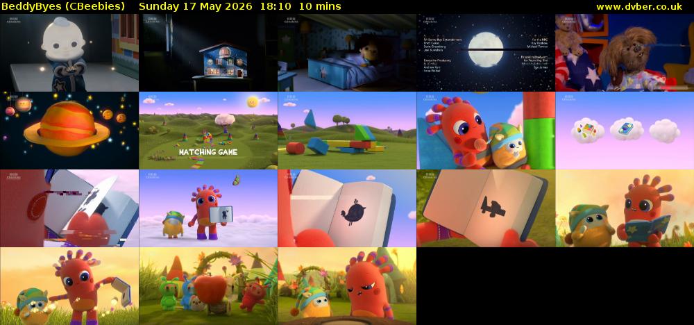 BeddyByes (CBeebies) Sunday 17 May 2026 18:10 - 18:20