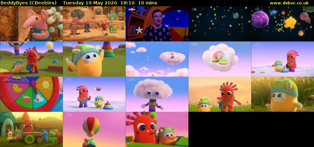 BeddyByes (CBeebies) Tuesday 19 May 2026 18:10 - 18:20