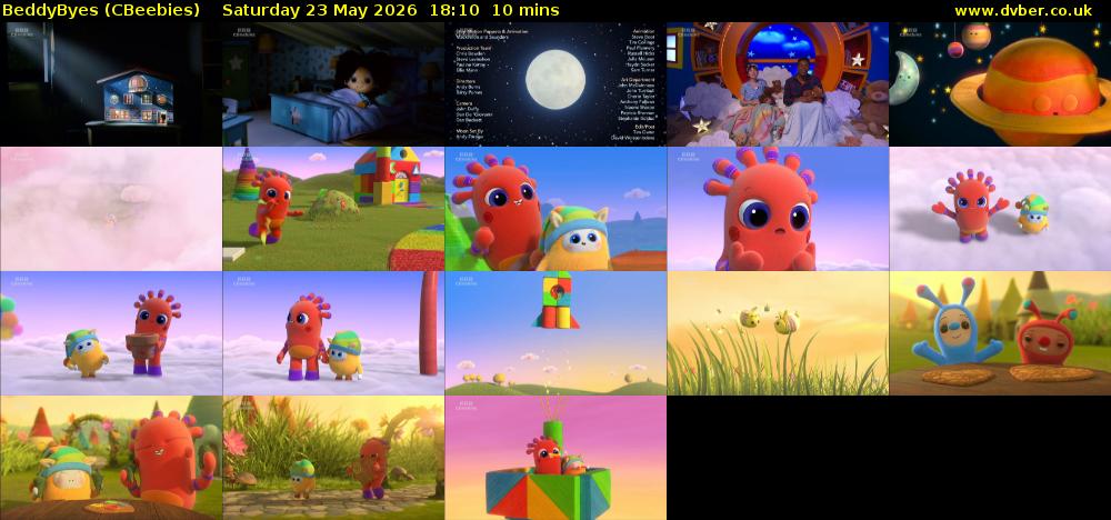 BeddyByes (CBeebies) Saturday 23 May 2026 18:10 - 18:20