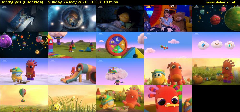 BeddyByes (CBeebies) Sunday 24 May 2026 18:10 - 18:20