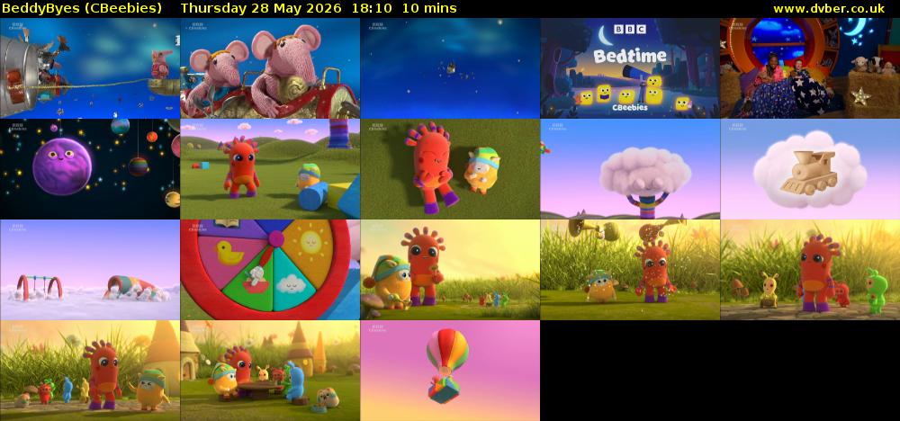 BeddyByes (CBeebies) Thursday 28 May 2026 18:10 - 18:20