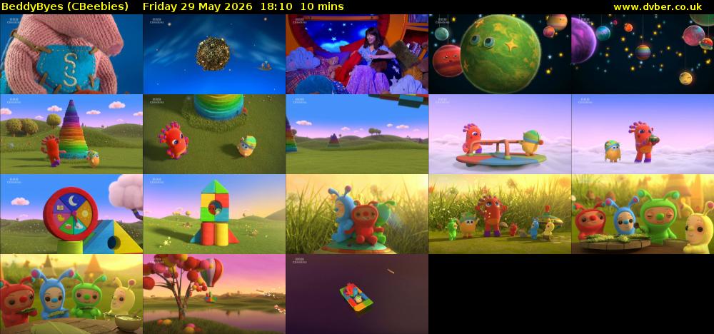 BeddyByes (CBeebies) Friday 29 May 2026 18:10 - 18:20