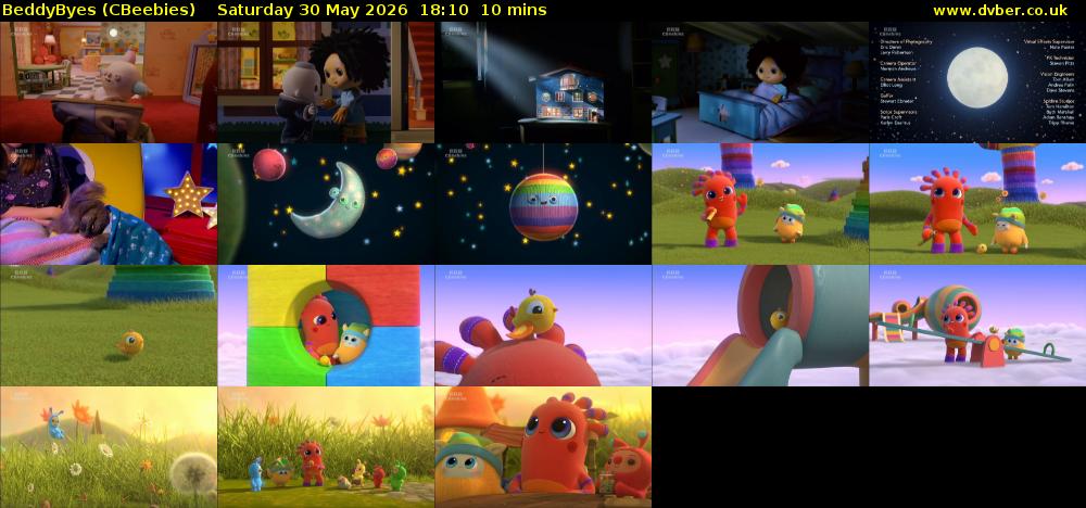 BeddyByes (CBeebies) Saturday 30 May 2026 18:10 - 18:20