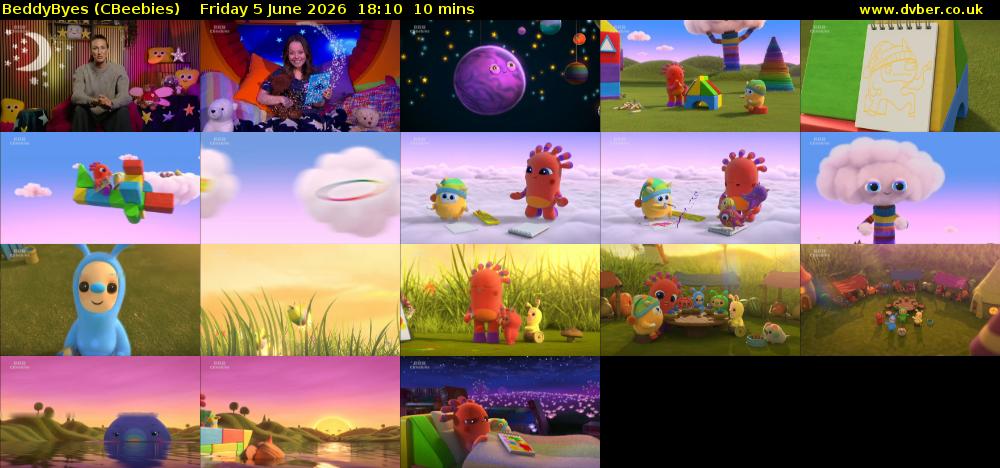 BeddyByes (CBeebies) Friday 5 June 2026 18:10 - 18:20
