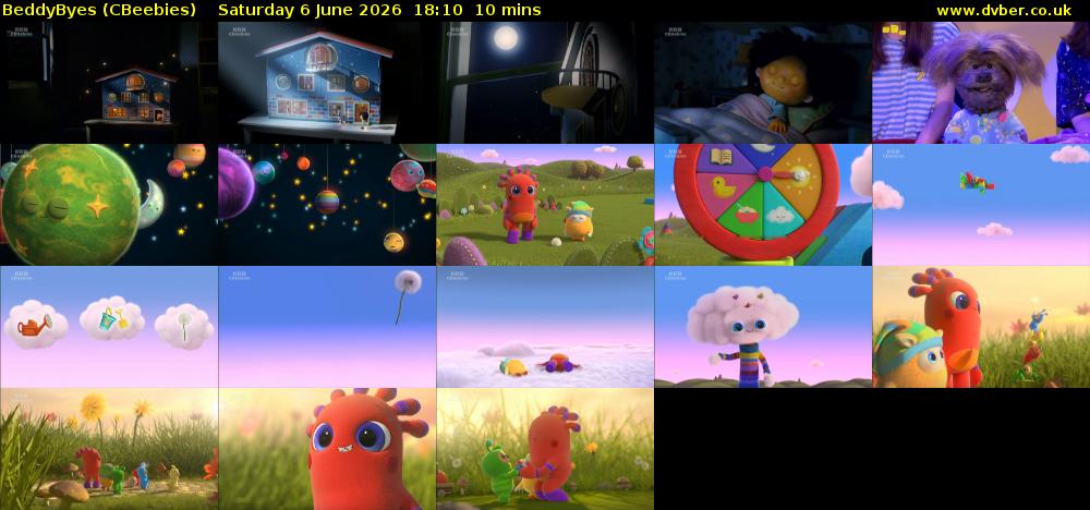 BeddyByes (CBeebies) Saturday 6 June 2026 18:10 - 18:20
