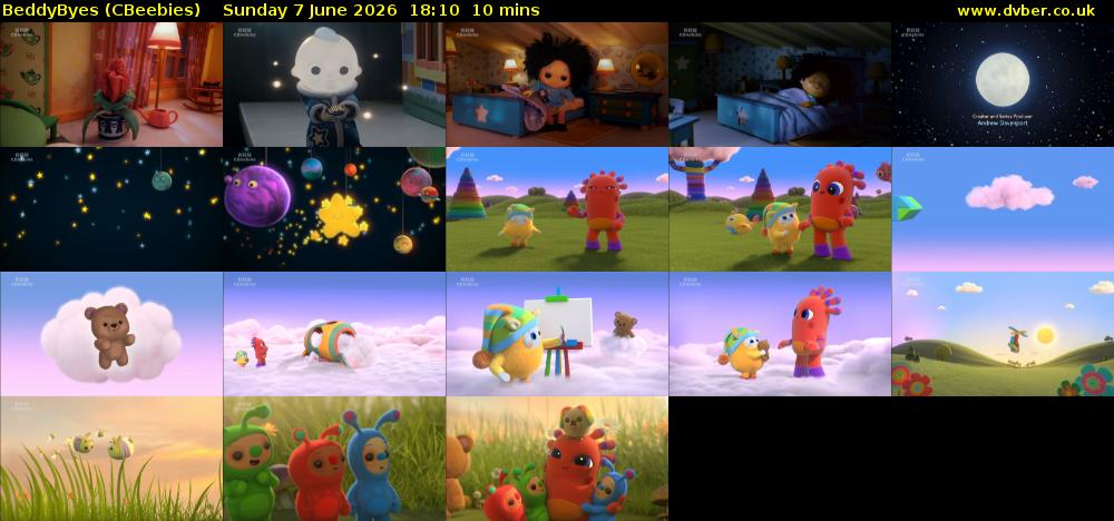 BeddyByes (CBeebies) Sunday 7 June 2026 18:10 - 18:20