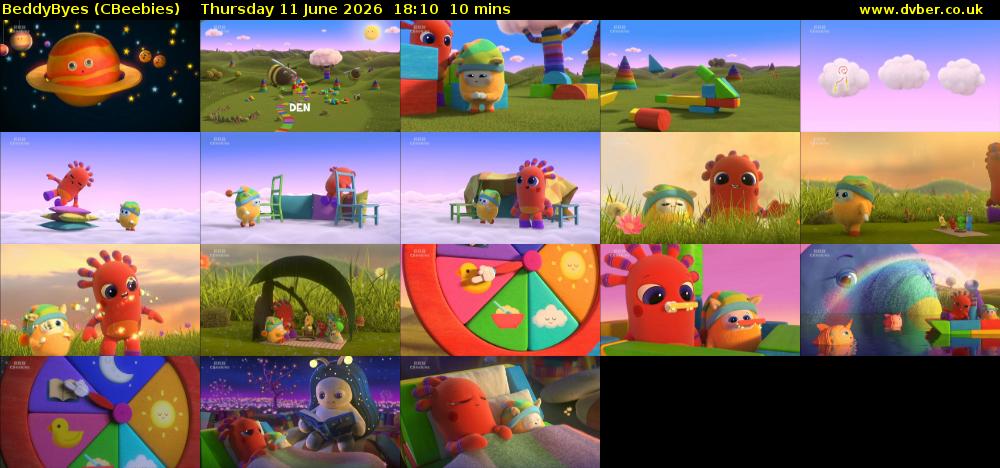 BeddyByes (CBeebies) Thursday 11 June 2026 18:10 - 18:20