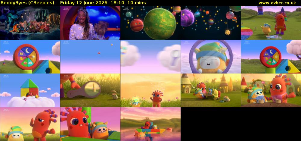 BeddyByes (CBeebies) Friday 12 June 2026 18:10 - 18:20