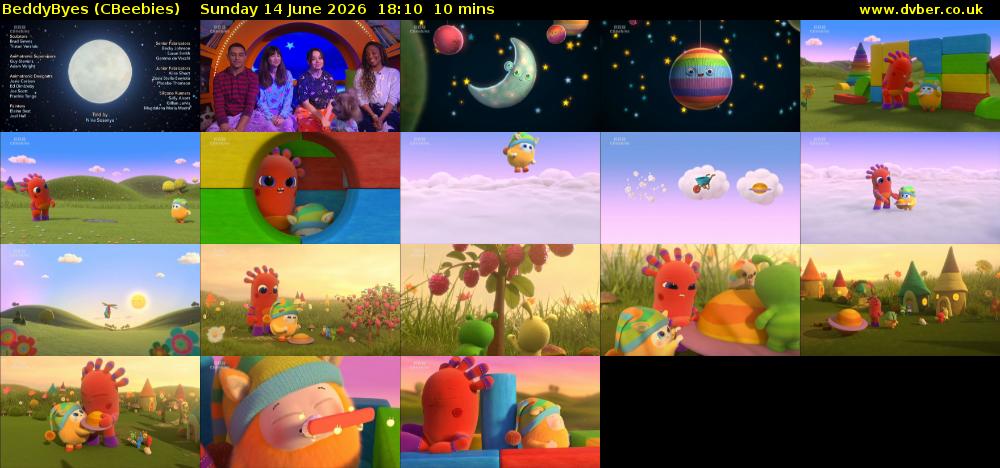 BeddyByes (CBeebies) Sunday 14 June 2026 18:10 - 18:20