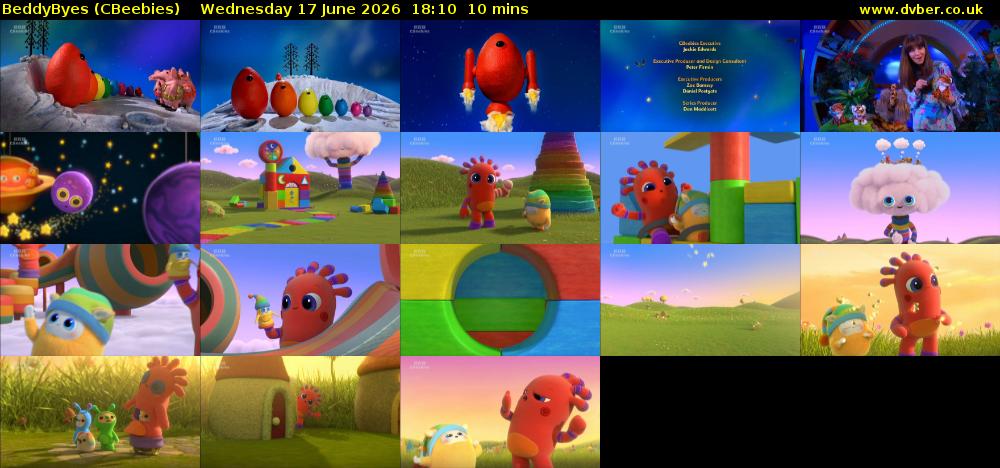 BeddyByes (CBeebies) Wednesday 17 June 2026 18:10 - 18:20