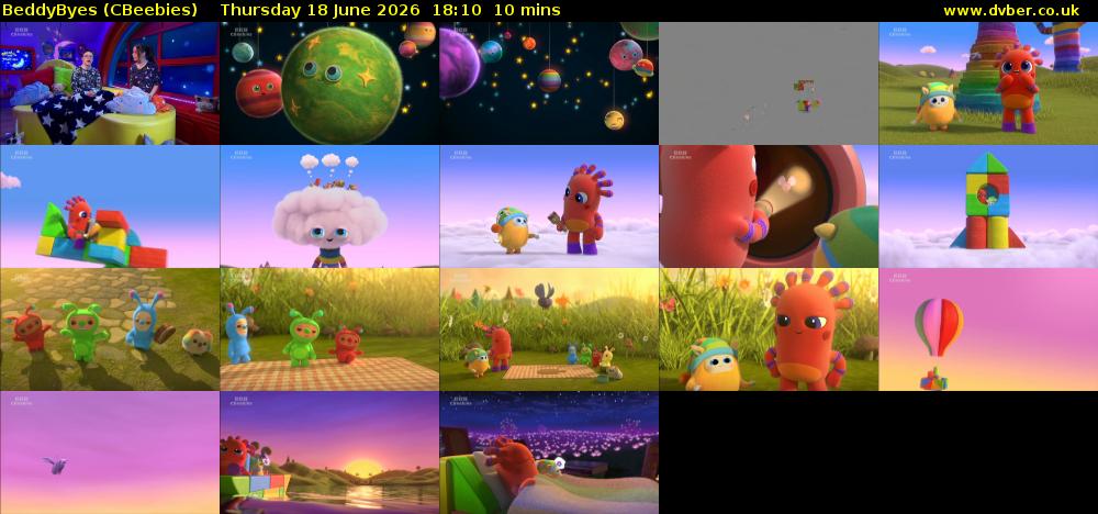 BeddyByes (CBeebies) Thursday 18 June 2026 18:10 - 18:20