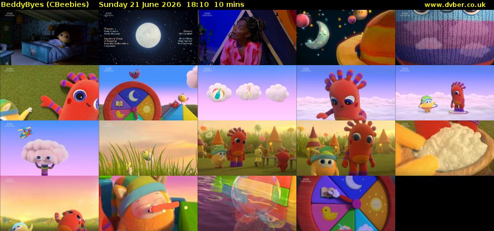 BeddyByes (CBeebies) Sunday 21 June 2026 18:10 - 18:20