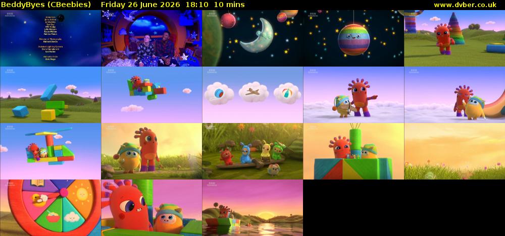 BeddyByes (CBeebies) Friday 26 June 2026 18:10 - 18:20