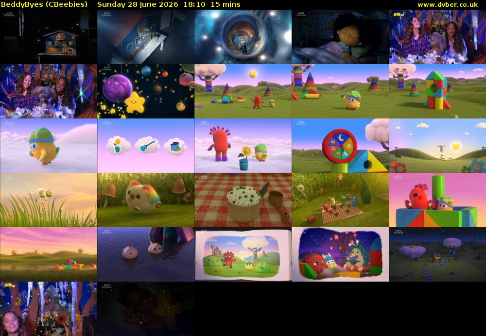 BeddyByes (CBeebies) Sunday 28 June 2026 18:10 - 18:25