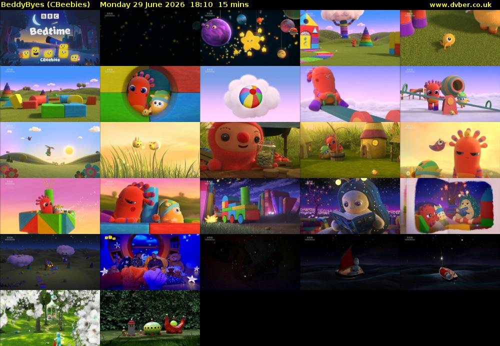 BeddyByes (CBeebies) Monday 29 June 2026 18:10 - 18:25