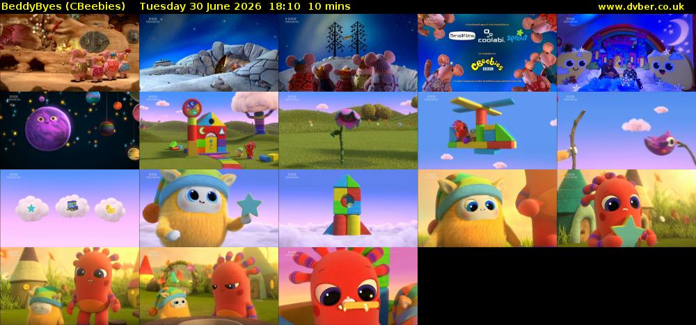 BeddyByes (CBeebies) Tuesday 30 June 2026 18:10 - 18:20