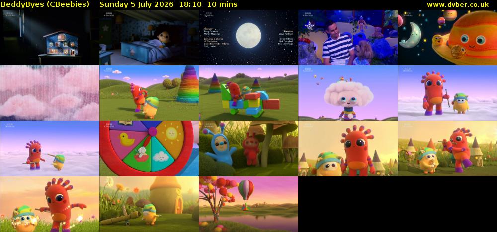 BeddyByes (CBeebies) Sunday 5 July 2026 18:10 - 18:20