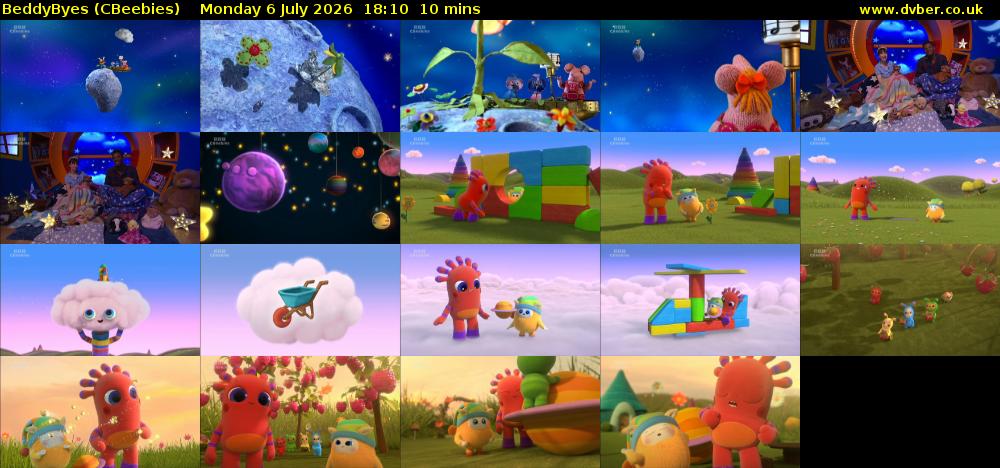 BeddyByes (CBeebies) Monday 6 July 2026 18:10 - 18:20