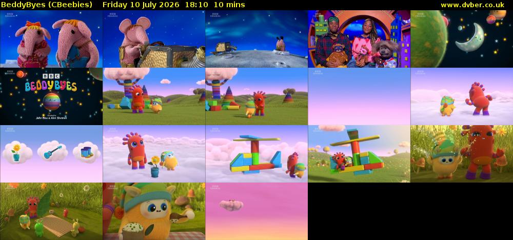 BeddyByes (CBeebies) Friday 10 July 2026 18:10 - 18:20