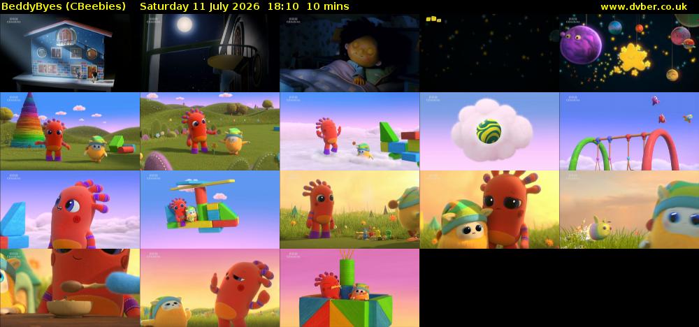 BeddyByes (CBeebies) Saturday 11 July 2026 18:10 - 18:20