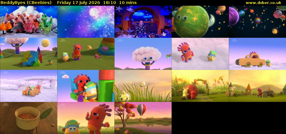 BeddyByes (CBeebies) Friday 17 July 2026 18:10 - 18:20
