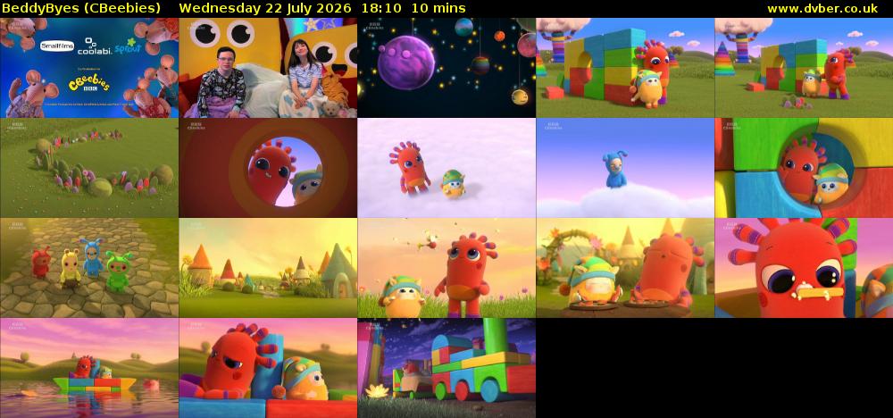 BeddyByes (CBeebies) Wednesday 22 July 2026 18:10 - 18:20