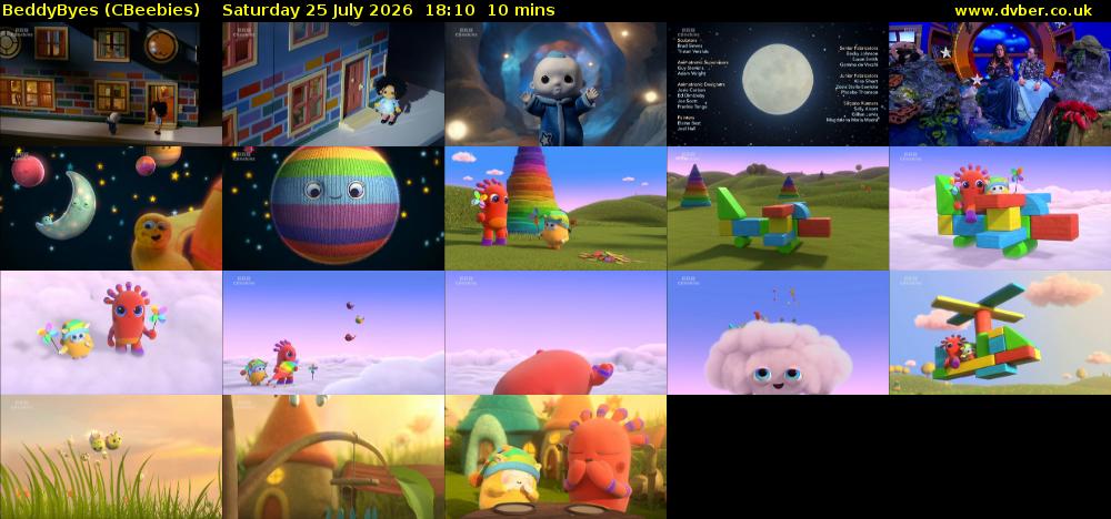 BeddyByes (CBeebies) Saturday 25 July 2026 18:10 - 18:20