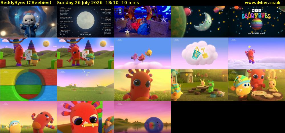 BeddyByes (CBeebies) Sunday 26 July 2026 18:10 - 18:20