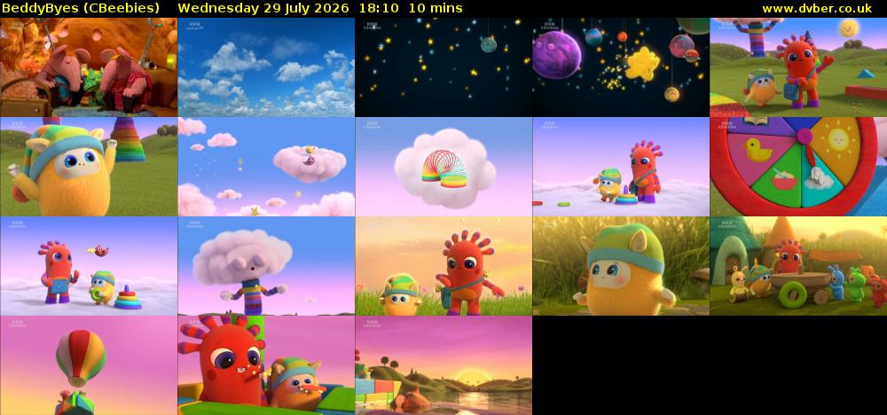 BeddyByes (CBeebies) Wednesday 29 July 2026 18:10 - 18:20