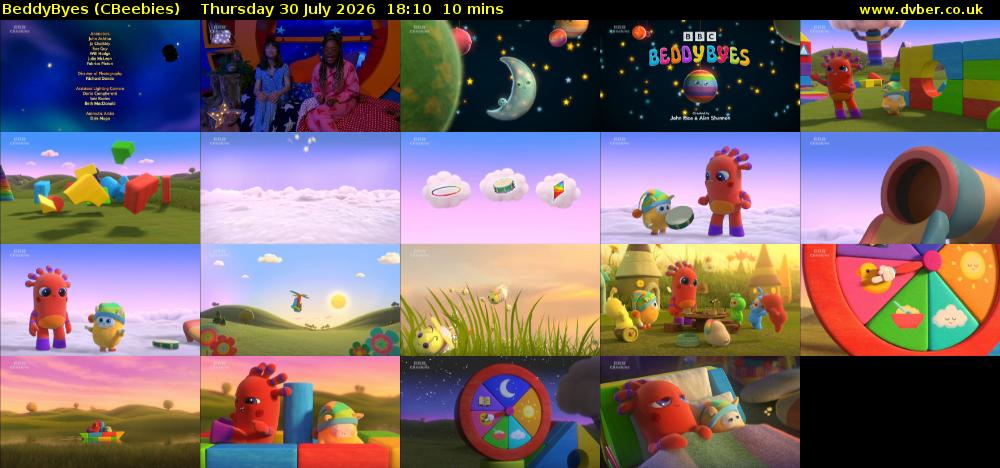 BeddyByes (CBeebies) Thursday 30 July 2026 18:10 - 18:20