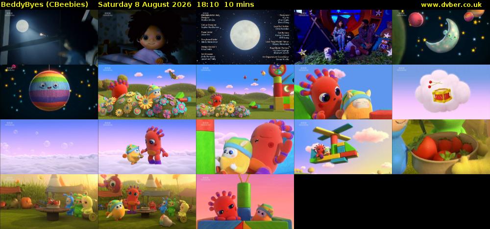 BeddyByes (CBeebies) Saturday 8 August 2026 18:10 - 18:20