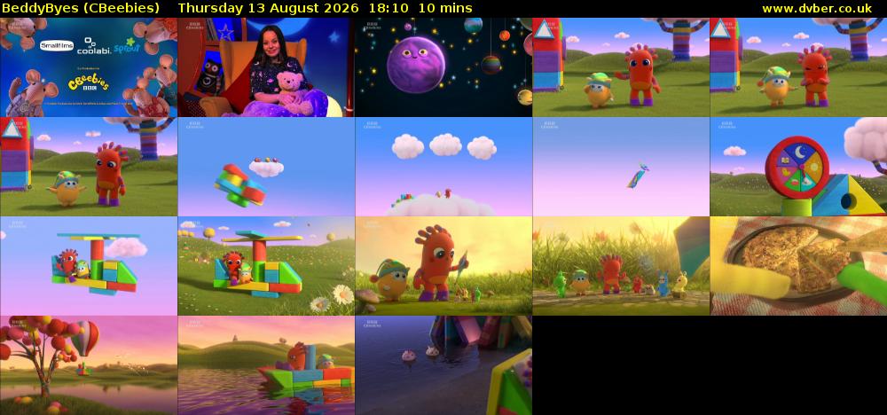 BeddyByes (CBeebies) Thursday 13 August 2026 18:10 - 18:20