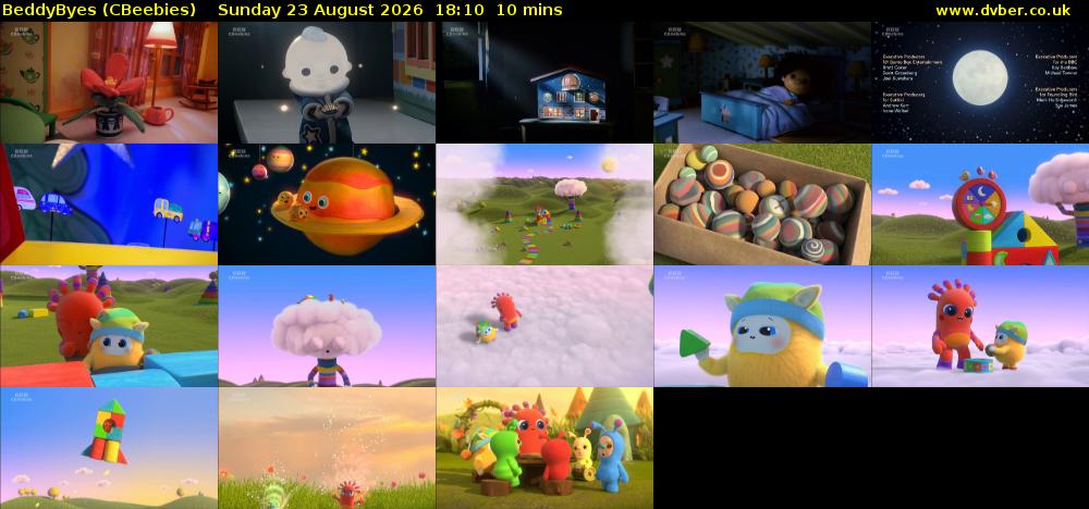 BeddyByes (CBeebies) Sunday 23 August 2026 18:10 - 18:20