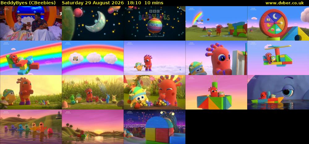 BeddyByes (CBeebies) Saturday 29 August 2026 18:10 - 18:20